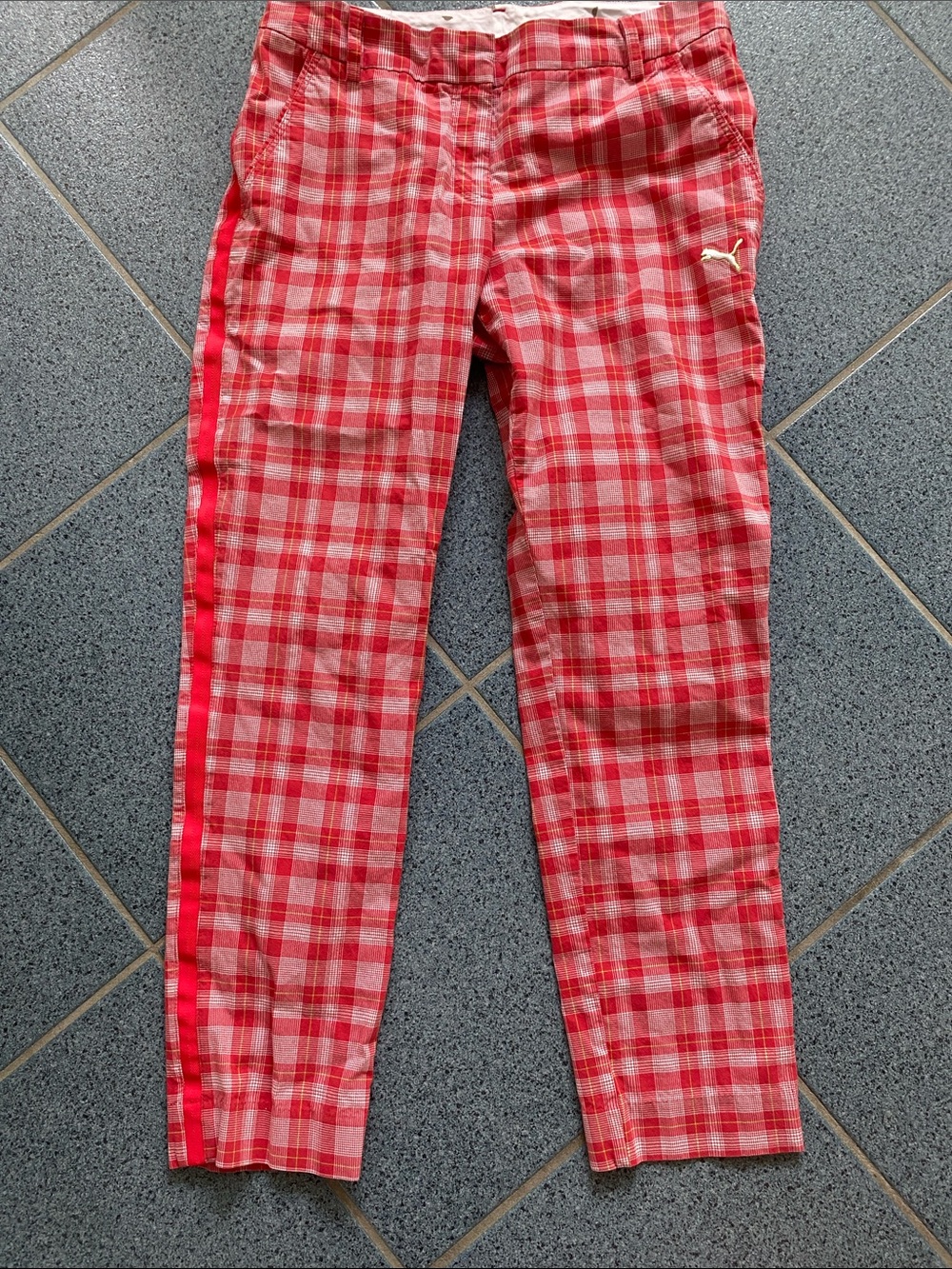 PUmA Golf Pants Pink Plaid / EU 36
